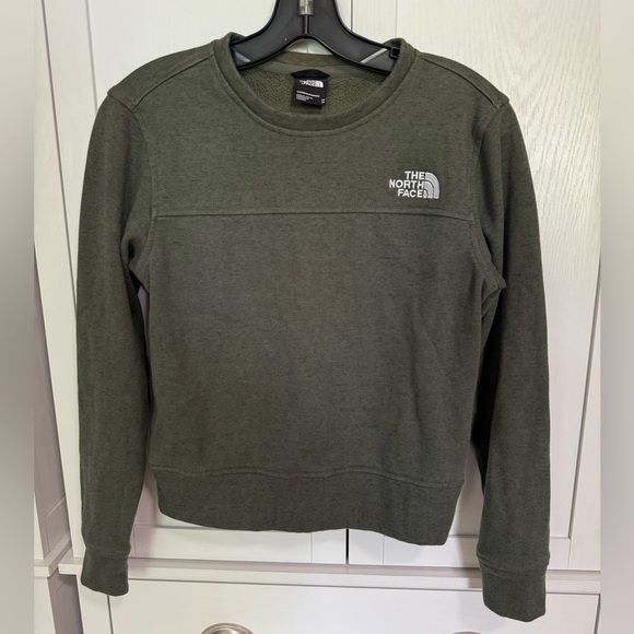 The North Face Women’s Olive Green Fleece Crewneck Pullover Sweatshirt XS - Picture 1 of 7